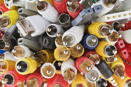 Crew wearing PPE sorting commercial waste for removal